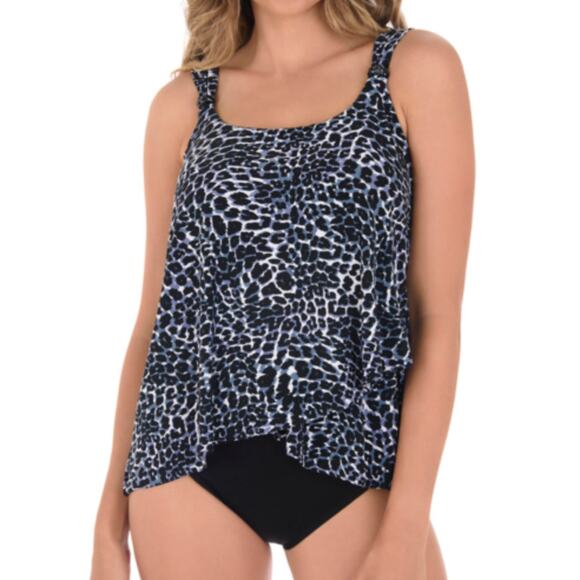 Miraclesuit Other - Miraclesuit Dazzle Tankini Underwire Top | Size 8 | Luxe Leopard  - Black Grey